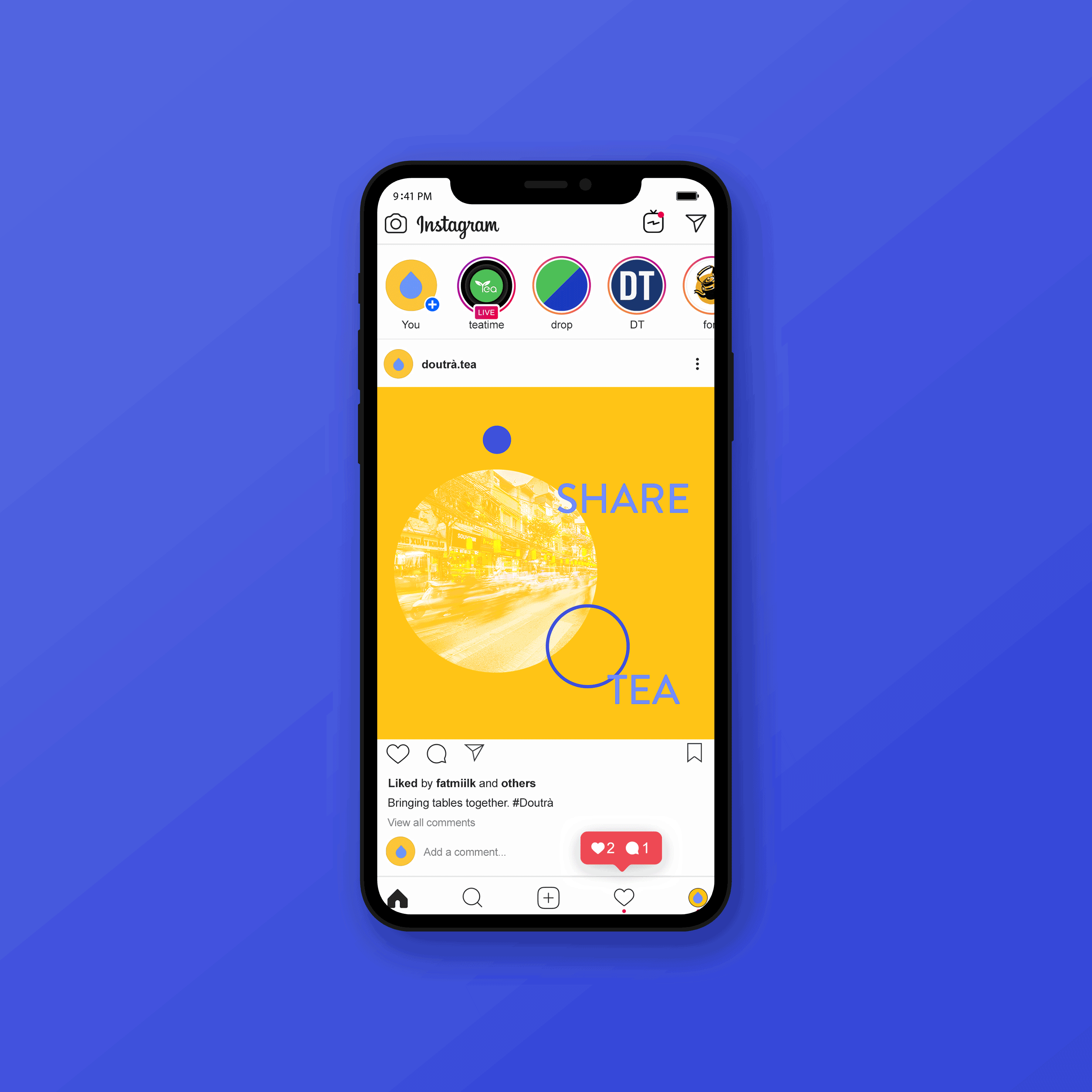an animation showing how the social media tiles slide