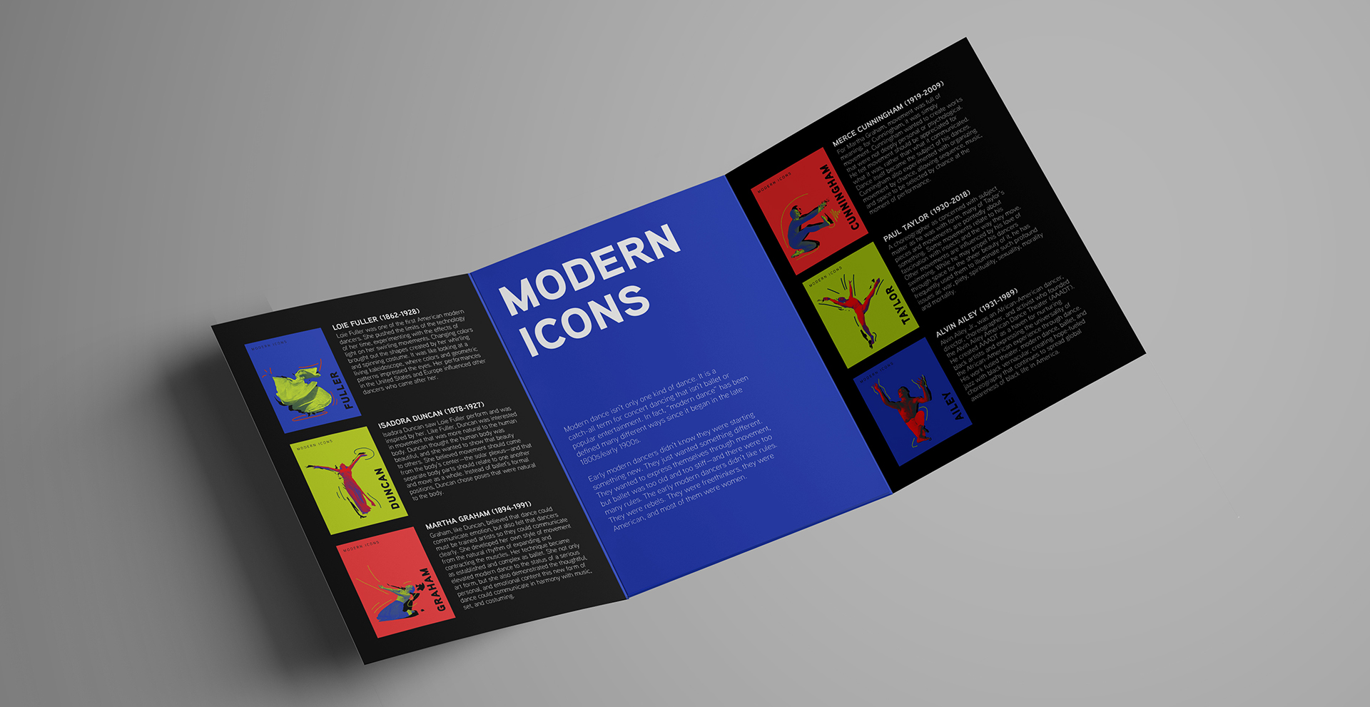 The inside of the exhibition brochure