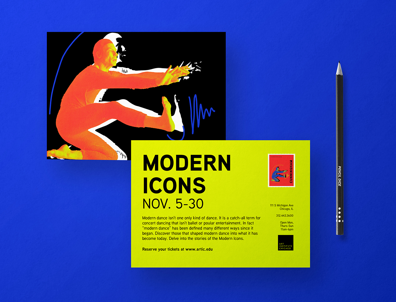Mailed promotion for the exhibition